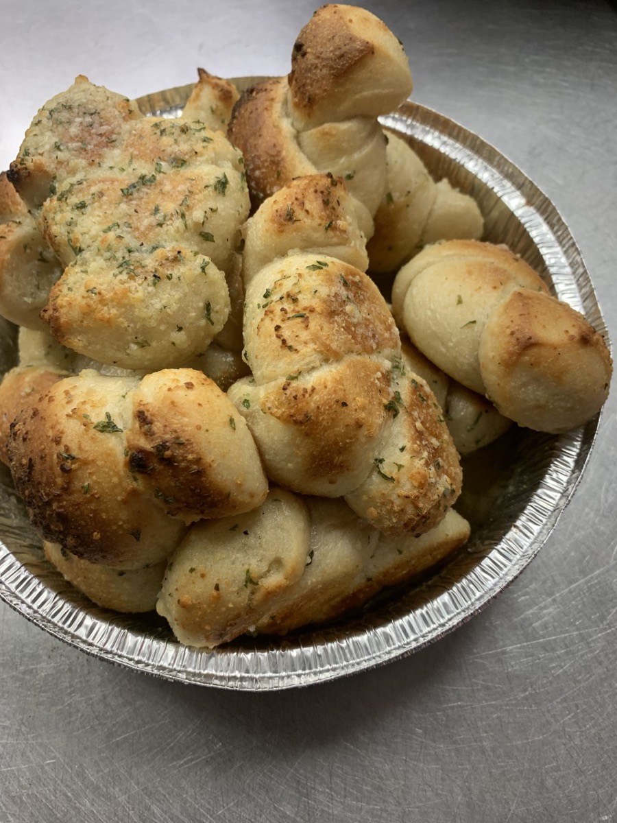 Hand-tossed pizza dough