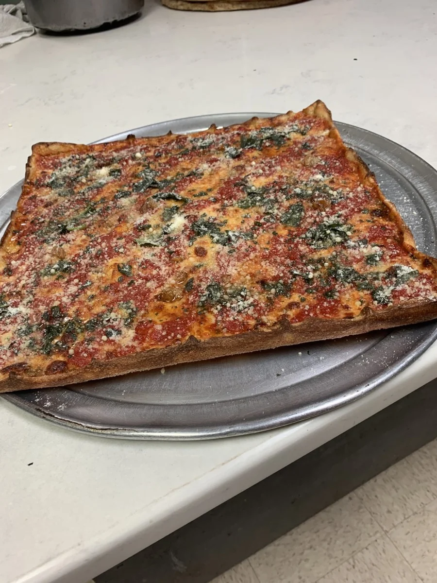 Renzo's famous stuffed pizza